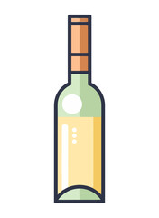 drink wine bottle icon isolated