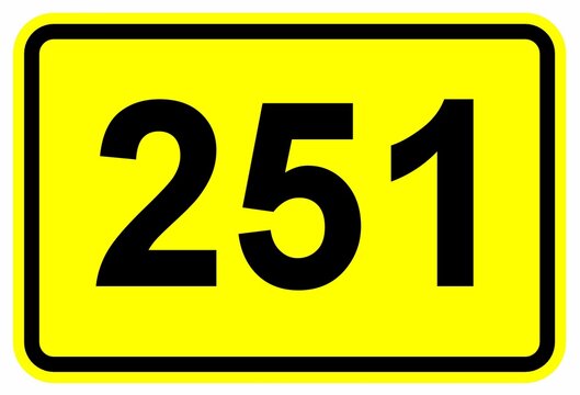 Illustration eines Bundesstra&szlig;enschildes der B 251 in Deutschland	