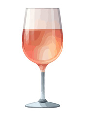 Luxury wineglass reflects celebration and elegance