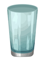 Transparent glass for drink icon