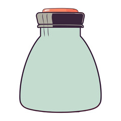 Vector illustration of a bottle with cap