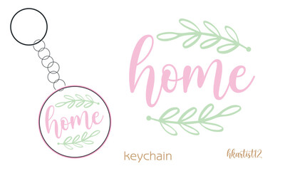home Keychain SVG