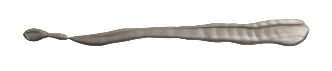 PNG Gold, silver glitter ink color smear brush stroke stain line blot on trasparent background.