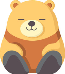 sleeping bear cartoon cute