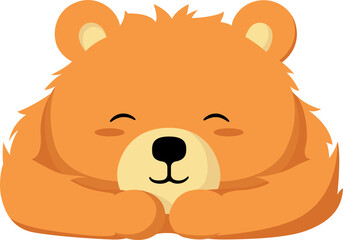 sleeping bear cartoon cute