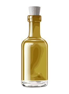 Glass bottle of fresh drink illustration