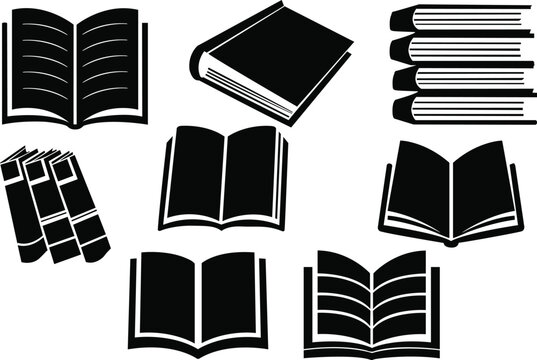 37,600+ Book Silhouettes Stock Illustrations, Royalty-Free Vector ...