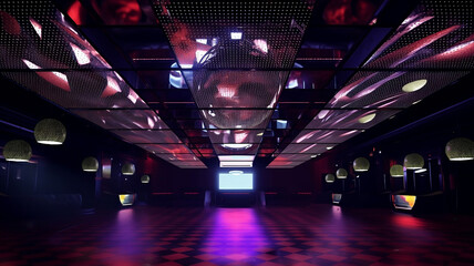 nightclub interior dark with lighting