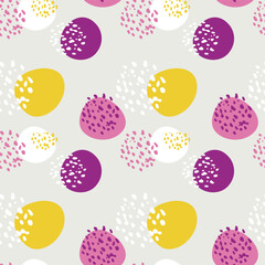 seamless vector pattern with doodle circules. abstract illustration