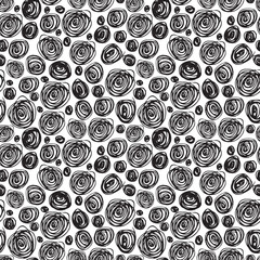 seamless vector pattern with doodle circules. abstract illustration