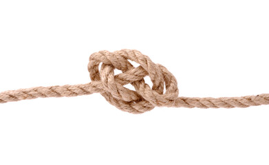 Rope with Knot on White background