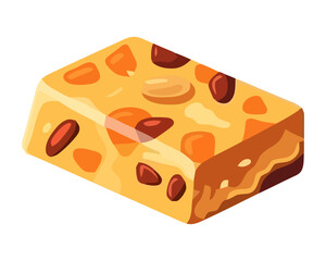sweet nougat cereal and nuts