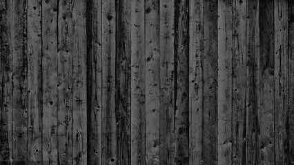 Wooden dark black texture background from old wooden logs wall, abstract wooden texture background as template, page or web banner