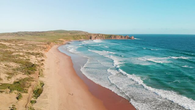 Aerial view of Phillip Island Beach, Australia