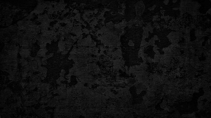 Abstract Black wall texture for pattern background. wide panorama picture. Black wall texture rough background dark concrete old grunge background black, texture background template page web banner