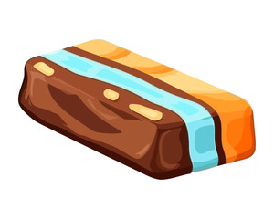 Sweet chocolate dessert cartoon