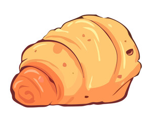 Fresh croissant bread food