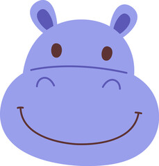 Hippo Animal Face