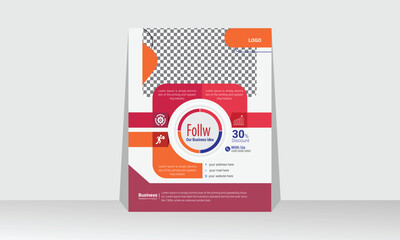 Fototapeta premium Infography Flyer Layout with Orange Color.