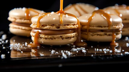 Salted Caramel Bliss: Tempting Macarons