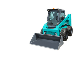 Skid steer loader isolated on a white background
