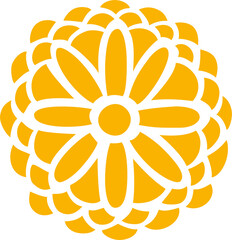 a flower-shaped illustration
