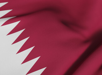 Fototapeta premium Flag of Qatar (Catar)