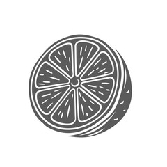 Half lemon glyph icon vector illustration. Stamp of citric fruit with zest cut into halves, round section of orange or grapefruit, ripe citron or lemon with vitamin C, juicy sweet and sour pulp