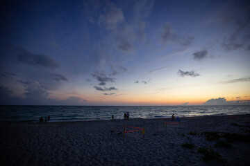 Watching the beautiful sunset in Venice Beach, FL 
