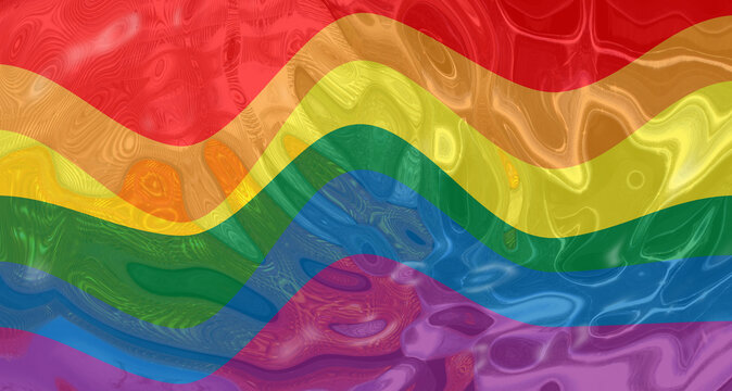LGBTQIA+ FLAG REFLECTION ON WATER