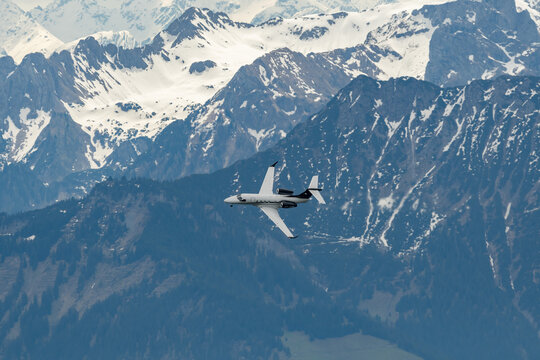 T7-CBW Embraer EMB-500 Phenom 100 jet over the rhine valley in Switzerland 20.5.2023