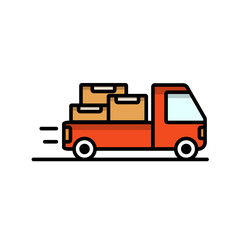 truck icon van car delivery vector symbols for transportation app icon web banner logo - SVG File