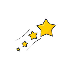 Star icon and logos shooting star Falling Star symbol for app web logo banner icon button - SVG File