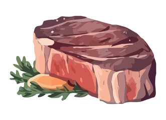 Freshly cooked gourmet meal beef