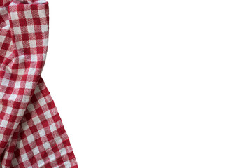 part of checkered napkin, untucked with transparencies, PNG forma