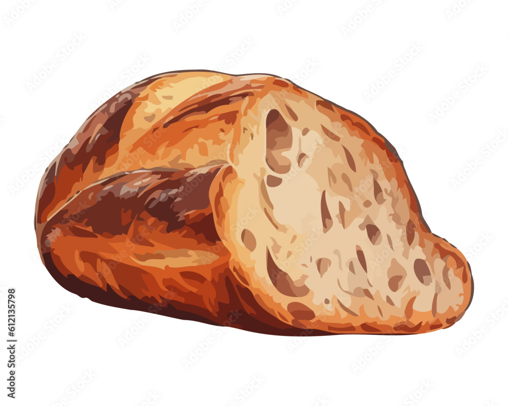 Poster freshly baked bread, a gourmet snack icon