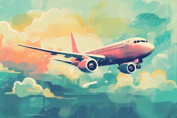 Obraz premium Boarding pass. Tickets and airplane.