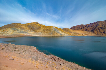 horizonte de Caj&oacute;n del Maipo e Embalse El Yeso, Chile cordilheira dos Andes, Santiago, Chile