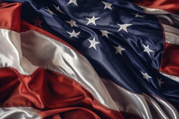 USA flag background. Generative AI