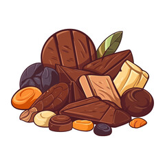 Freshly baked and sweet chocolate dessert