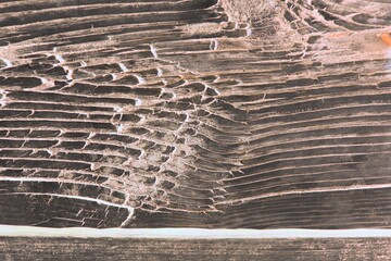 old wood texture in a glowing film negative