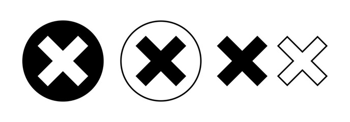 Close icon vector for web and mobile app. Delete sign and symbol. cross sign