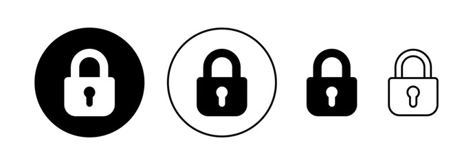 Lock icon vector for web and mobile app. Padlock sign and symbol. Encryption icon. Security symbol