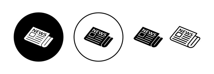 Fototapeta premium Newspaper icon vector for web and mobile app. news paper sign and symbolign