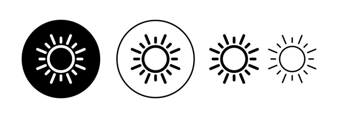 Sun icon vector for web and mobile app. Brightness sign and symbol.