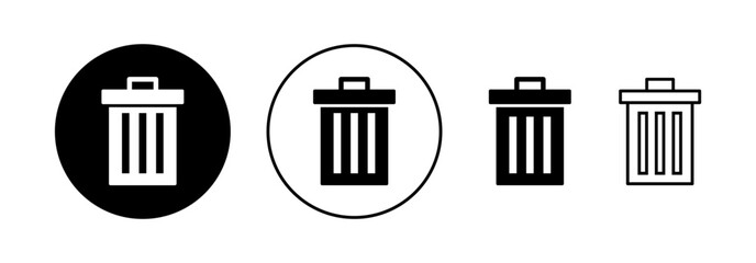 Trash icon vector for web and mobile app. trash can icon. delete sign and symbol.