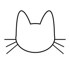 Cat icon on white.
