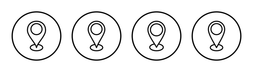 Address icon set illustration. home location sign and symbol. pinpoint