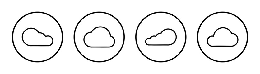 Cloud icon set illustration. cloud sign and symbol