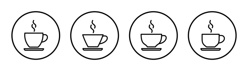 coffee cup icon set illustration. cup a coffee sign and symbol
